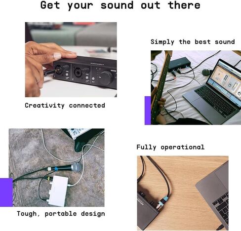 Arturia 800123 MiniFuse 4 USB-C واجهة الصوت، حزمة الشمبانيا مع حزمة حماية معززة 2 YR CPS و4x OnStage 25ft XLR Cable in Saudi Arabia