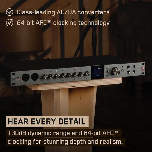 Antelope Audio Discrete 8 Oryx - واجهة صوت USB احترافية ذات 8 قنوات مع مضخمات ميكروفون من الفئة A، وDSP FX منخفض زمن الاستجابة، وI/O على مدار الساعة، ومضخم صوت و4 مخارج لسماعات الرأس - واجهة موسيقى الاستوديو لأجهزة Mac والكمبيوتر الشخصي in Kuwait
