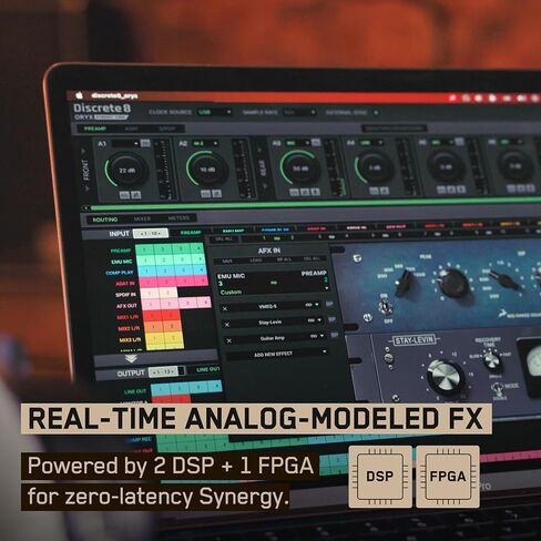 Antelope Audio Discrete 8 Oryx - واجهة صوت USB احترافية ذات 8 قنوات مع مضخمات ميكروفون من الفئة A، وDSP FX منخفض زمن الاستجابة، وI/O على مدار الساعة، ومضخم صوت و4 مخارج لسماعات الرأس - واجهة موسيقى الاستوديو لأجهزة Mac والكمبيوتر الشخصي in Kuwait