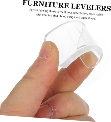 Holibanna 8-Pack Plastic Leveling Shims for Furniture and Toilets Adjustable Wedge Shims for Table Stabilization Furniture Levelers in Kuwait