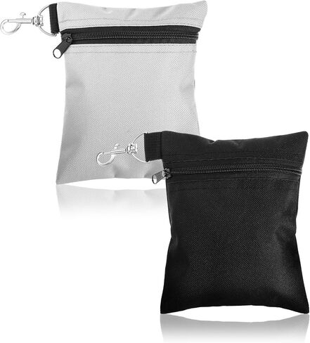 2 Pcs Golf Tee Pouch Golf Tee Bag Accessory Bag with Zipper & Clip for Men Women in Saudi Arabia