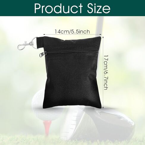 2 Pcs Golf Tee Pouch Golf Tee Bag Accessory Bag with Zipper & Clip for Men Women in Saudi Arabia