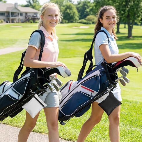2 Pcs Golf Tee Pouch Golf Tee Bag Accessory Bag with Zipper & Clip for Men Women in Saudi Arabia