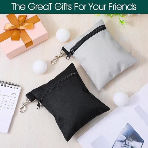 2 Pcs Golf Tee Pouch Golf Tee Bag Accessory Bag with Zipper & Clip for Men Women in Saudi Arabia