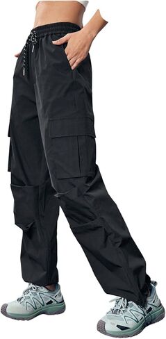 SHENHE Women's Hiking Cargo Pants Waterproof Drawstring Joggers Travel Camping Pants in Kuwait