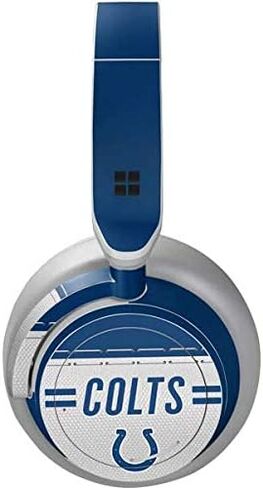 Skinit Decal Audio Skin Compatible with Surface Headphones - Officially Licensed NFL Indianapolis Colts White Striped Design in Saudi Arabia