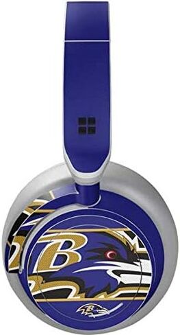 Skinit Decal Audio Skin Compatible with Surface Headphones - Officially Licensed NFL Baltimore Ravens Zone Block Design in Saudi Arabia