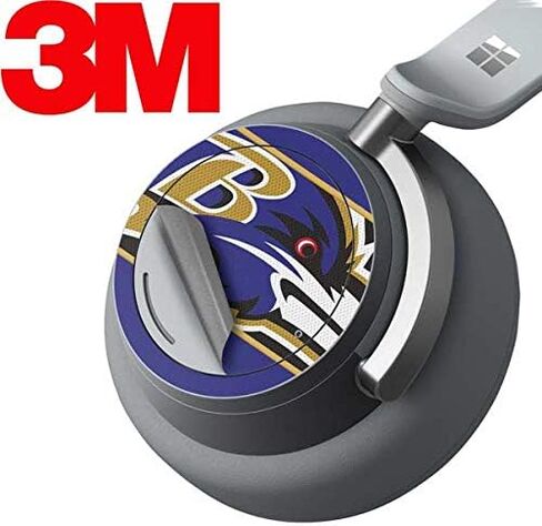 Skinit Decal Audio Skin Compatible with Surface Headphones - Officially Licensed NFL Baltimore Ravens Zone Block Design in Saudi Arabia