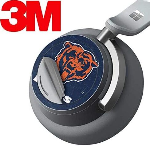 غلاف صوتي من Skinit متوافق مع سماعات الرأس Surface - مرخص رسميًا من NFL Chicago Bears - تصميم بديل متعثر in Saudi Arabia