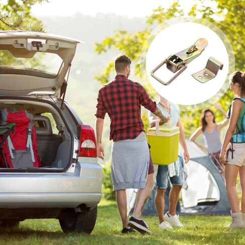 GARVALON 2 قطعة باستمرار المشبك النقل شاحنة الباب رسم المزالج مرنة رسم الصيد مقطورة البضائع سرير فائدة الباب غلق بمشبك in Kuwait