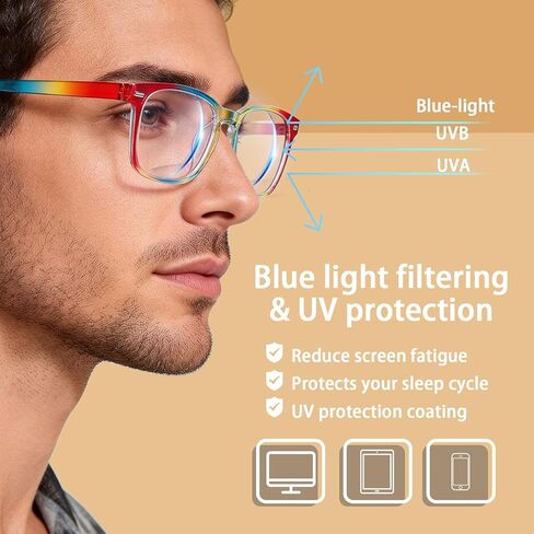 BIRDDIE Blue Light Blocking Glasses for Women & Men, UV400 Anti-Glare Computer Glasses for Gaming,Reading & Eye Strain Relief in Saudi Arabia