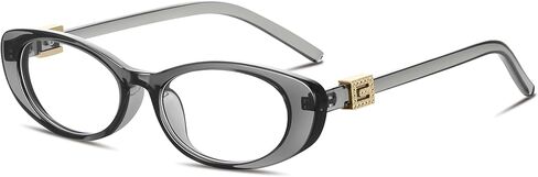 نظارات بيضاوية زرقاء لحجب الضوء للنساء، نظارات ريترو 90s، نظارات تلفزيون الكمبيوتر، مضادة لإجهاد العين in Kuwait