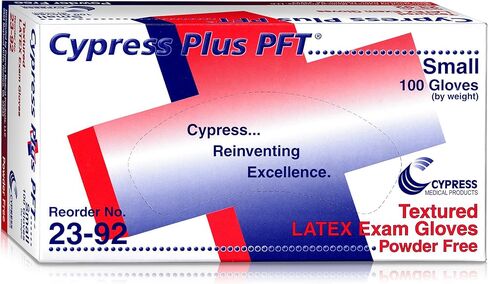 قفاز امتحان Cypress Plus PFT اللاتكس بطول الكفة القياسي in Saudi Arabia