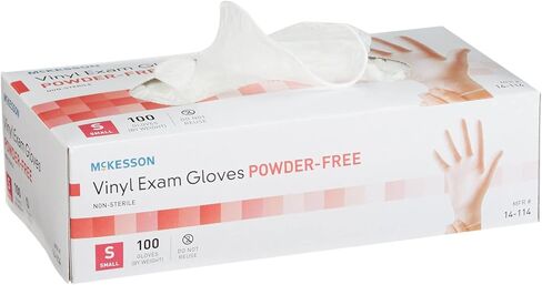McKesson Vinyl Exam Gloves, Non-Sterile, Powder-Free, Small, 100 Count, 1 Box in Saudi Arabia