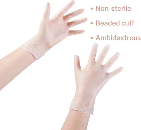 McKesson Vinyl Exam Gloves, Non-Sterile, Powder-Free, Small, 100 Count, 1 Box in Saudi Arabia