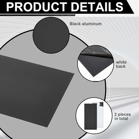 Blulu 2 Pcs Aluminum Composite Panel, 1/8" Thick Rectangle Aluminum Plastic Composite Sheet Plate for Industry Crafting Handcraft DIY Projects (36"x24") in Saudi Arabia