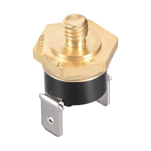 uxcell KSD301 Thermostat, Temperature Control Switch 85°C Copper M6 Normally Closed N.C 10A in Saudi Arabia