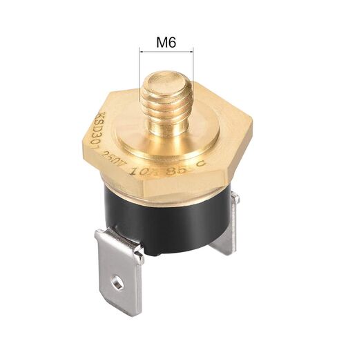 uxcell KSD301 Thermostat, Temperature Control Switch 85°C Copper M6 Normally Closed N.C 10A in Saudi Arabia