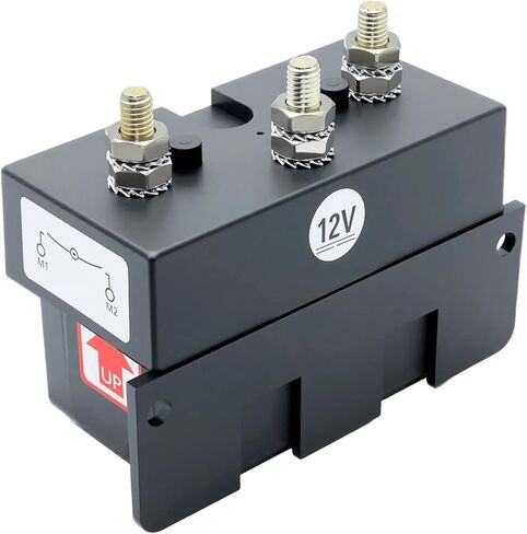 3-Wire Tripolar Reverse Solenoid Control Box Fit for Anchor Windlass Marine Boat Electric Machinery Ship Winch Forklift Construction Max Heavy Duty Dual Direction Contactor 12V in Kuwait
