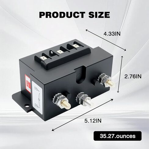 3-Wire Tripolar Reverse Solenoid Control Box Fit for Anchor Windlass Marine Boat Electric Machinery Ship Winch Forklift Construction Max Heavy Duty Dual Direction Contactor 12V in Kuwait