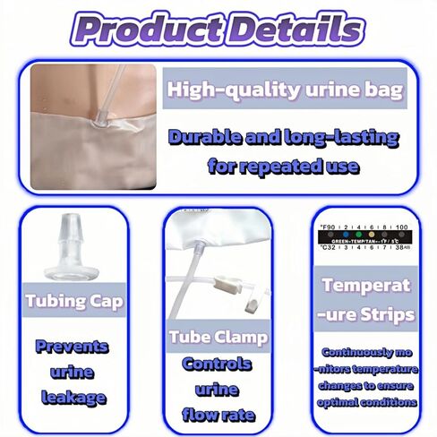 Upass Urine Kit, Quick Fix Urine Test Kit with Incognito Belt for Drug Test Urine Bag for Travel & Emergencies in Saudi Arabia