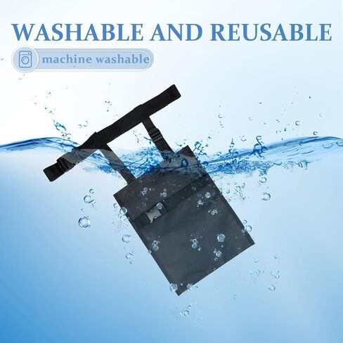 حامل حقيبة قسطرة للساق قابل للتعديل بثلاثة اتجاهات، وأشرطة للخصر والساق + حقيبة قابلة لضبط الارتفاع للعناية الآمنة بالقسطرة/الفغرة - حقيبة آمنة بدون استخدام اليدين للرجال والنساء in Kuwait