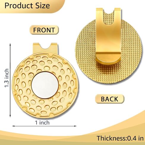 Hole in One Club Black Gold Golf Ball Marker with Magnetic Hat Clip, Golf Accessories for Men Women, Golf Gifts for Men Women Golfer, Birthday Retirement Gifts for Golf Lover Golf Fan?B? in Kuwait