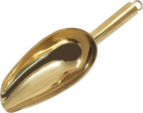 Hitefu 6oz Stainless Steel Gold Ice Scoop, Small Metal Food Scoop for for Candy, Pet Food, Kitchen, Bar, Beach & Parties, Easy for Cleaning in Saudi Arabia