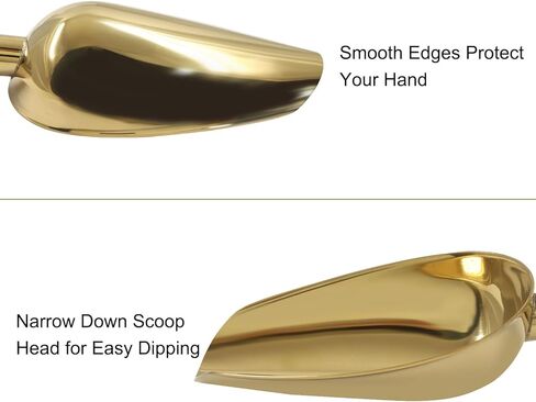Hitefu 6oz Stainless Steel Gold Ice Scoop, Small Metal Food Scoop for for Candy, Pet Food, Kitchen, Bar, Beach & Parties, Easy for Cleaning in Saudi Arabia