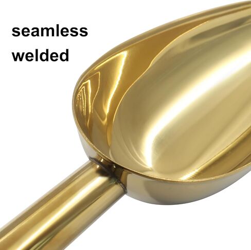 Hitefu 6oz Stainless Steel Gold Ice Scoop, Small Metal Food Scoop for for Candy, Pet Food, Kitchen, Bar, Beach & Parties, Easy for Cleaning in Saudi Arabia