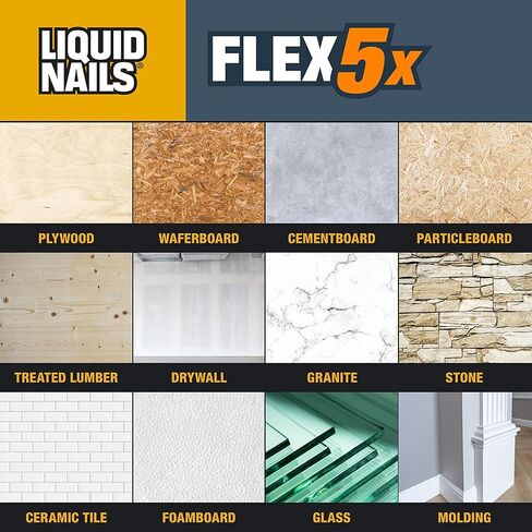 Liquid Nails Flex 5X 10 oz Interior & Exterior Construction Adhesive in Saudi Arabia