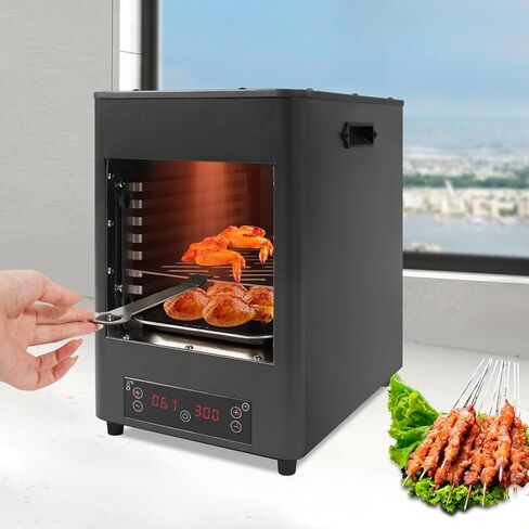 Infrared Electric Steak Broiler - 1700W Countertop Grill with Timer and Adjustable Rack, 212-1472°F Temperature Control, Stainless Steel Indoor Grill for Steaks, Pizza, Seafood - Commercial & Home Use in Kuwait