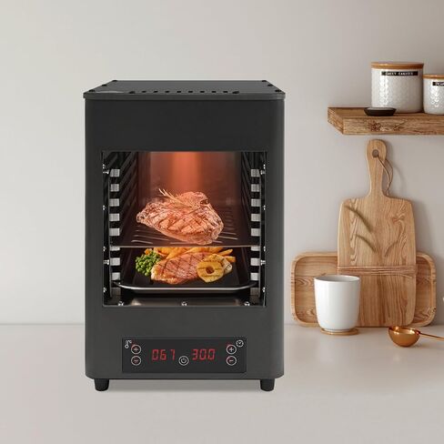 Infrared Electric Steak Broiler - 1700W Countertop Grill with Timer and Adjustable Rack, 212-1472°F Temperature Control, Stainless Steel Indoor Grill for Steaks, Pizza, Seafood - Commercial & Home Use in Kuwait