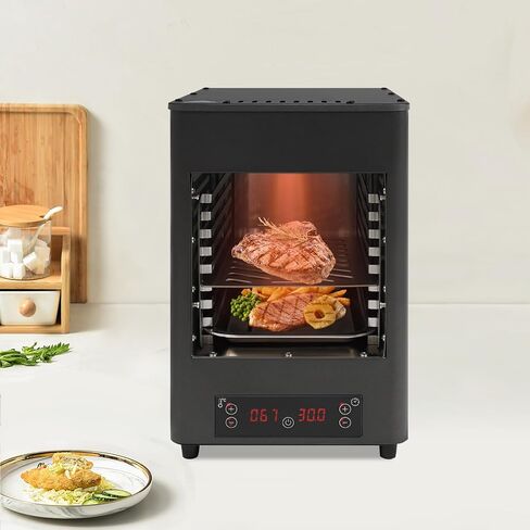 Infrared Electric Steak Broiler - 1700W Countertop Grill with Timer and Adjustable Rack, 212-1472°F Temperature Control, Stainless Steel Indoor Grill for Steaks, Pizza, Seafood - Commercial & Home Use in Kuwait