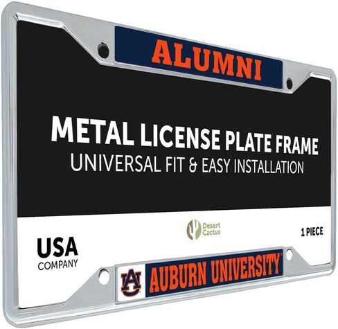 Desert Cactus Auburn University Car Accessories AU Tigers War Eagle Metal License Plate Frame for Front or Rear of Car (Alumni Blue) in Saudi Arabia