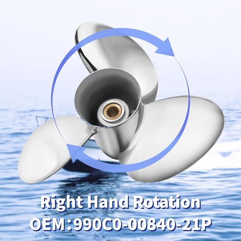 15 x 21 OEM Upgrade Stainless Steel Boat Propeller for Suzuki Engines Outboard 150-300HP, 15 Spline Tooth RH, 3 Blades in Kuwait