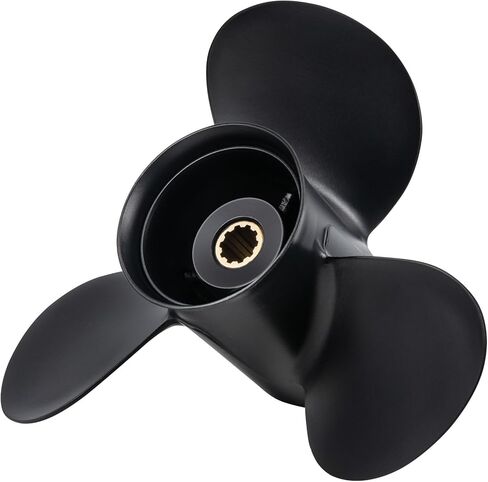 مروحة قارب خارجية من الألومنيوم 9.9 × 12 لمحركات توهاتسو وميركوري 25-30 حصان، 10 أسنان، 3R0B64525-0، متوافقة مع توهاتسو وميركوري 25 حصان 30 حصان، RH in Kuwait