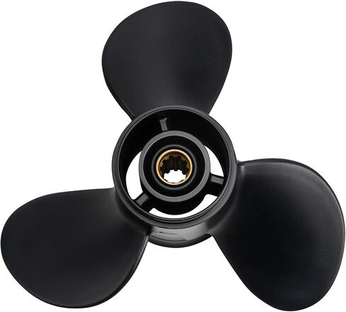 مروحة قارب خارجية من الألومنيوم 9.9 × 12 لمحركات توهاتسو وميركوري 25-30 حصان، 10 أسنان، 3R0B64525-0، متوافقة مع توهاتسو وميركوري 25 حصان 30 حصان، RH in Kuwait