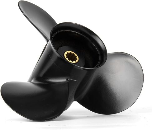 مروحة قارب خارجية من الألومنيوم 9.9 × 12 لمحركات توهاتسو وميركوري 25-30 حصان، 10 أسنان، 3R0B64525-0، متوافقة مع توهاتسو وميركوري 25 حصان 30 حصان، RH in Kuwait