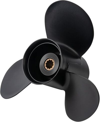 مروحة قارب خارجية من الألومنيوم 9.9 × 12 لمحركات توهاتسو وميركوري 25-30 حصان، 10 أسنان، 3R0B64525-0، متوافقة مع توهاتسو وميركوري 25 حصان 30 حصان، RH in Kuwait