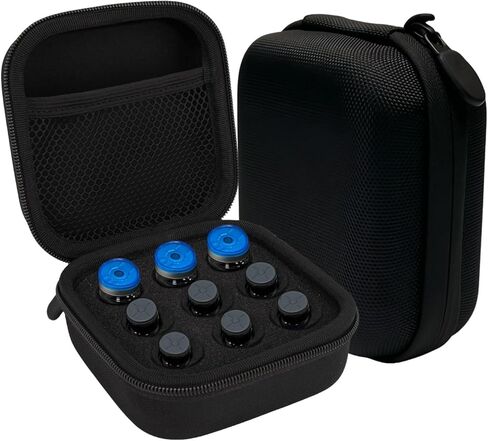 Insulin Vial Storage Case -9, 15, 30-Hole Upgraded Travel Organizer for 10ml/3ml Insulin Vials, Shockproof Hard EVA Protective Container for Diabetic Supplies (9-Slot) in Saudi Arabia