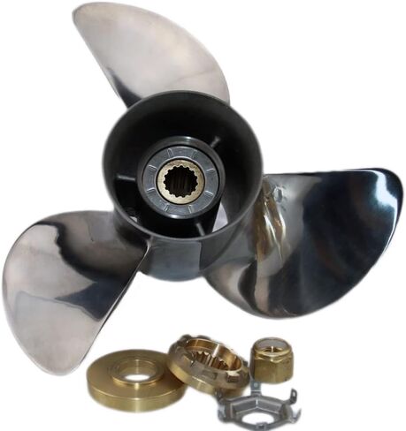 Boatman 13 3/4x15 Stainless Steel Outboard Propeller fit Mercury Engine 40/50/70/75/80/90/100/115/125/140 HP,15 Spline Tooth,RH in Saudi Arabia