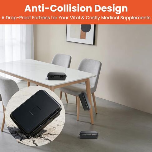 حقيبة تخزين قارورة مزدوجة لقوارير الببتيد 3 مل و30 مل، مجموعة أدوات السفر للحقن مع منظم الحقن، مناسبة للثلاجة والفريزر (أسود) in Kuwait