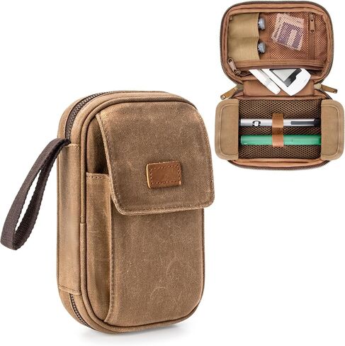 حقيبة سفر من يارو لمستلزمات مرضى السكري للرجال، حقيبة مقاومة للرائحة من القماش المشمع لتخزين مرض السكري مع مشبك جلدي لمراقبة الجلوكوز، وحقنة الأنسولين، وشرائط الاختبار، والمشارط، ومجموعات العناية بمرضى السكري (حقيبة فقط) in Kuwait