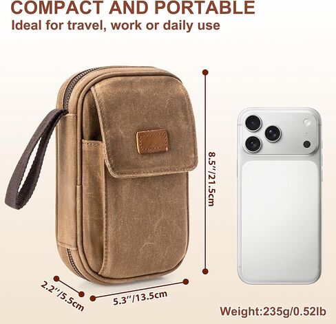 حقيبة سفر من يارو لمستلزمات مرضى السكري للرجال، حقيبة مقاومة للرائحة من القماش المشمع لتخزين مرض السكري مع مشبك جلدي لمراقبة الجلوكوز، وحقنة الأنسولين، وشرائط الاختبار، والمشارط، ومجموعات العناية بمرضى السكري (حقيبة فقط) in Kuwait