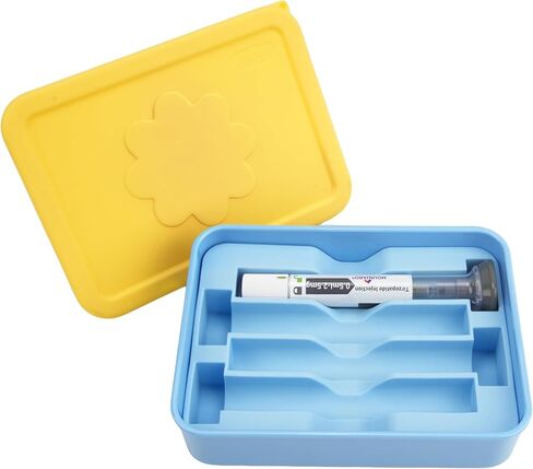 حقيبة تخزين أقلام الحقن من زيببوند، حامل ثلاجة صغير الحجم مكون من 4 أقلام مع حشوة ناعمة وغطاء من السيليكون، آمنة للاستخدام في غسالة الأطباق، مناسبة للسفر (الأقلام غير متضمنة) in Kuwait