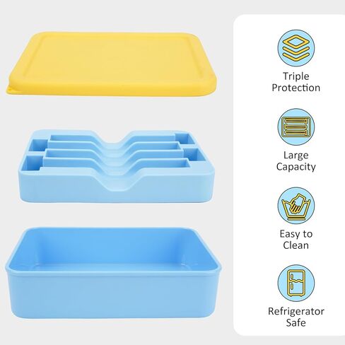 حقيبة تخزين أقلام الحقن من زيببوند، حامل ثلاجة صغير الحجم مكون من 4 أقلام مع حشوة ناعمة وغطاء من السيليكون، آمنة للاستخدام في غسالة الأطباق، مناسبة للسفر (الأقلام غير متضمنة) in Kuwait