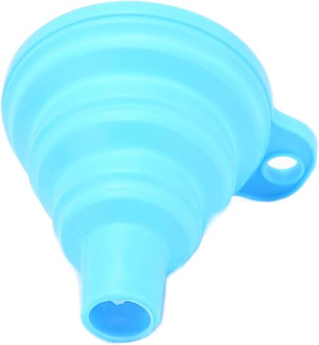 SUNGOOYUE Collapsible Stainless Steel and Silicone Filter Funnel, 3 X 3 X 0.6 Inches, with Mesh Screen for Resin and Liquid Filtering (Blue) in Saudi Arabia