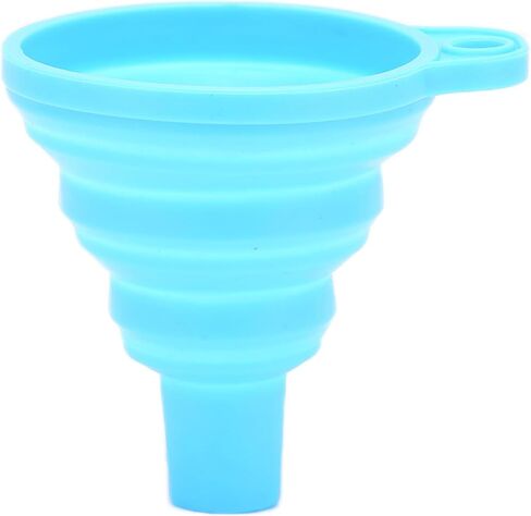 SUNGOOYUE Collapsible Stainless Steel and Silicone Filter Funnel, 3 X 3 X 0.6 Inches, with Mesh Screen for Resin and Liquid Filtering (Blue) in Saudi Arabia