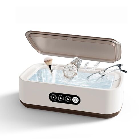 Ultrasonic Jewelry Cleaner,49KHz Ultra Sonic Cleaner for Jewelry,Eyeglass,Rings,Watch Band,with Dual Cleaning Modes,22oz(650ML) 304 Stainless Steel Tank in Kuwait